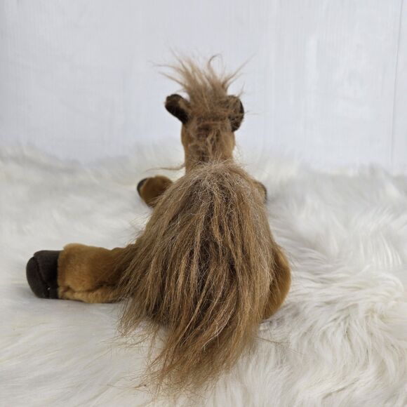 Vitntage 2000 Animal Alley Brown Horse Plush 12" Toys R Us Brown Mane Excellent - Picture 7 of 10